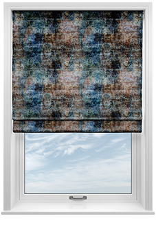 Nebula, Petrol - Twist&Fit Roman Blind